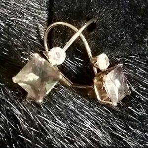 10k diamond mystic topaz earrings